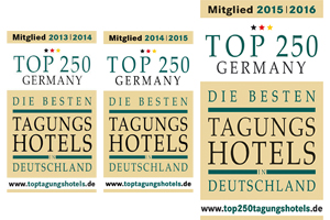 Auch in diesem Jahr wieder unter den Top 250 besten Tagungshotels in Deutschland!